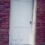 Mausoleum door before